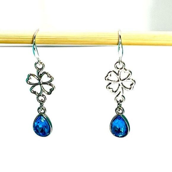 BAN Ice Blue Teardrop Dangles - Picture 8 of 14